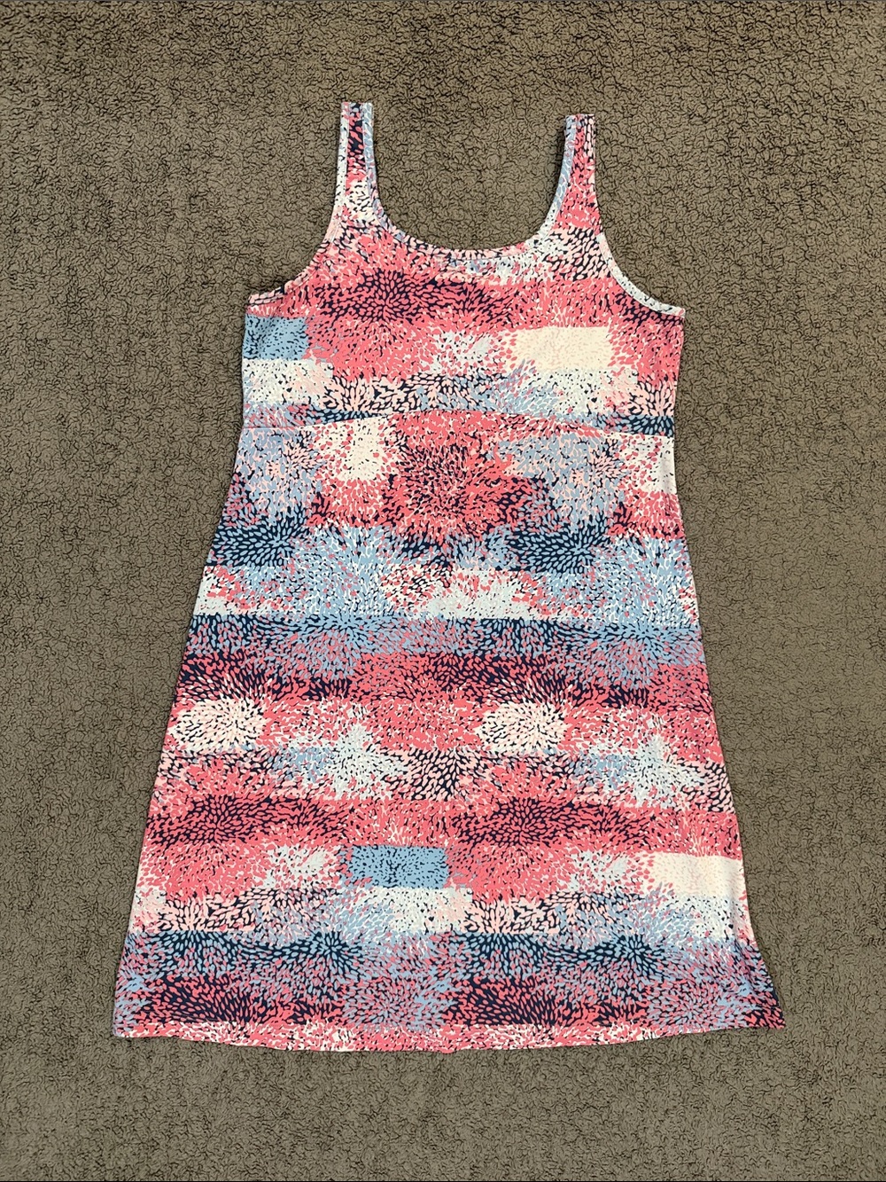 Columbia Pink and Blue Printed Sleeveless Tank Dress